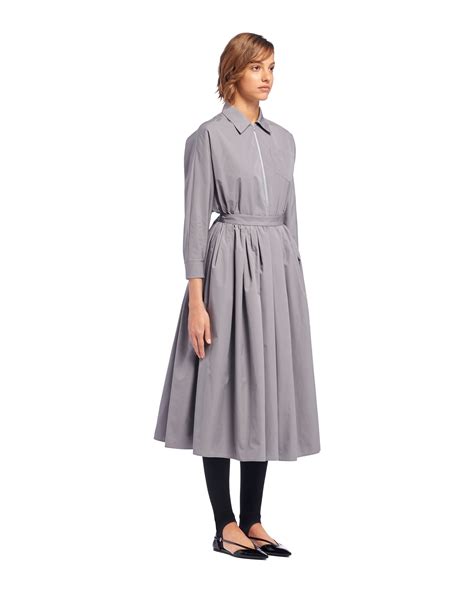 prada poplin elbow sleeve tent dress